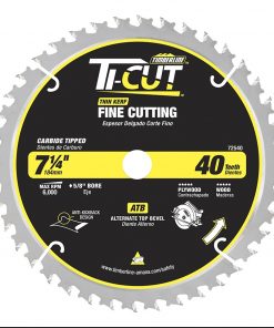Timberline 72540 Ti-Cut™ General Purpose & Finishing 7-1/4" Dia x 40T ATB, 10 Deg, 5/8 Bore Diamond Knockout