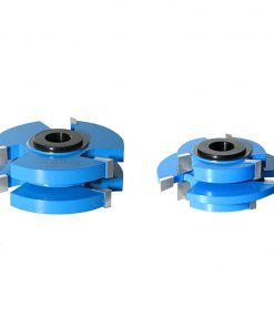 Amana SC554 2-Piece Carbide Tipped 3-Wing Stile & Rail Tongue & Groove Cabinet Door 2-3/4 Dia x 1 x 1/2 & 3/4 Bore Set for 5/8 to 1 Inch Material