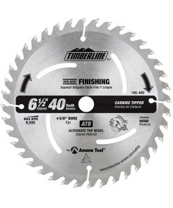 Timberline 165-400 6-1/2" x 40T ATB Contractor Wood Cutting Trim Saw Blade 5/8" Arbor