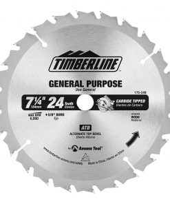 Timberline 175-24B 7-1/4" x 24T ATB Pro All Purpose Saw Blade 5/8" Arbor