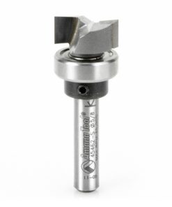 Amana 45462-S 5/8" x 1/4" 2FL Carbide Tipped, Flush Trim, Plunge, Template Bit w/Upper Bearing, 1/4" Shank
