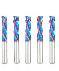 Amana 46010-K-5 5 PACK - 3/8 x 1-1/8 S/C 3FL Compression Router Bit Spektra Coated 3/8" Shank