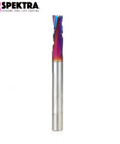 Amana 46150-K 1/4 x 3/4" 3FL Solid Carbide Spektra Coated Spiral Phenolic, Resin and Composite with Chipbreaker Router Bit 1/4" Shank