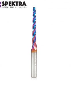 Amana 46284-K 1/8 S/C 3FL 1.0 Degree Tapered Carving Ball Nose Router Bit Spektra 1/4 Shank