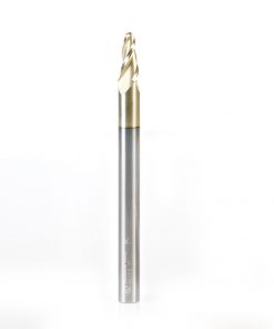Amana 46288 1/8 S/C 3FL 7.0 Degree Tapered Carving Ball Nose Router Bit ZrN 1/4 Shank