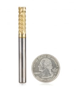 Amana 46302 1/4 x 3/4 Solid Carbide 6FL Honeycomb Compression Router Bit ZrN Coated 1/4" Shank