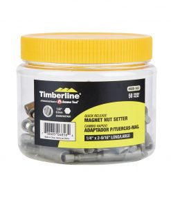 Timberline 608-563 1/4" Magnetic Nut Setter 2-9/16"OAL, 1/4" Hex Power Drive (Jar of 50 Pieces)
