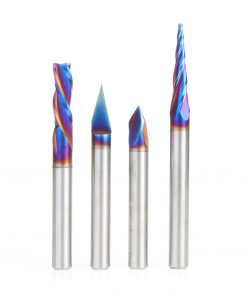 Amana 4PC GENERAL PURPOSE CNC 1/4"SK