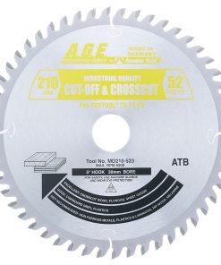 AGE MD210-523 210mm x 52T ATB Fine Crosscut Saw Blade 30mm Arbor for Festool