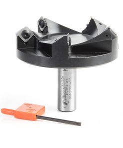 Amana RC-2259 3-27/32" CNC Insert Carbide 5 Wing/Flute Heavy Duty Spoilboard Plunging, Surfacing, Planing, Flycutter & Slab Leveler Router Bit, 3/4" Shank