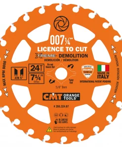 CMT 286.324.07 - ITK XTREME FRAMING BLADE 7-1/4"x T24 (Carded)