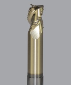 Onsrud AMC800153 Solid Carbide end mill 3FL 1/2 x 5/8 x 4 OAL 0.030 CR For ISO N Non-Ferrous, Aluminum, Brass, Bronze, Copper, 1/2 Shank, ZrN Coated