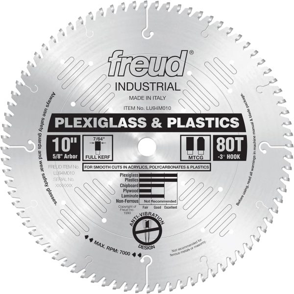 Freud LU94M010: 10" Plastic Blade