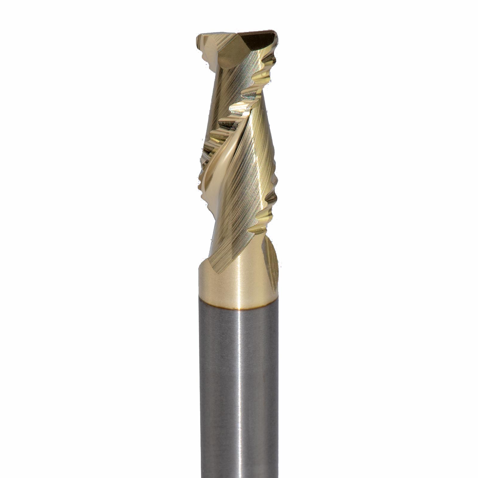Onsrud AMC800251 Solid Carbide end mill 2FL 3/8 x 7/8 x 2-1/2 OAL 0.030 CR For ISO N Non-Ferrous, Aluminum, Brass, Bronze, Copper, 3/8 Shank, ZrN Coated