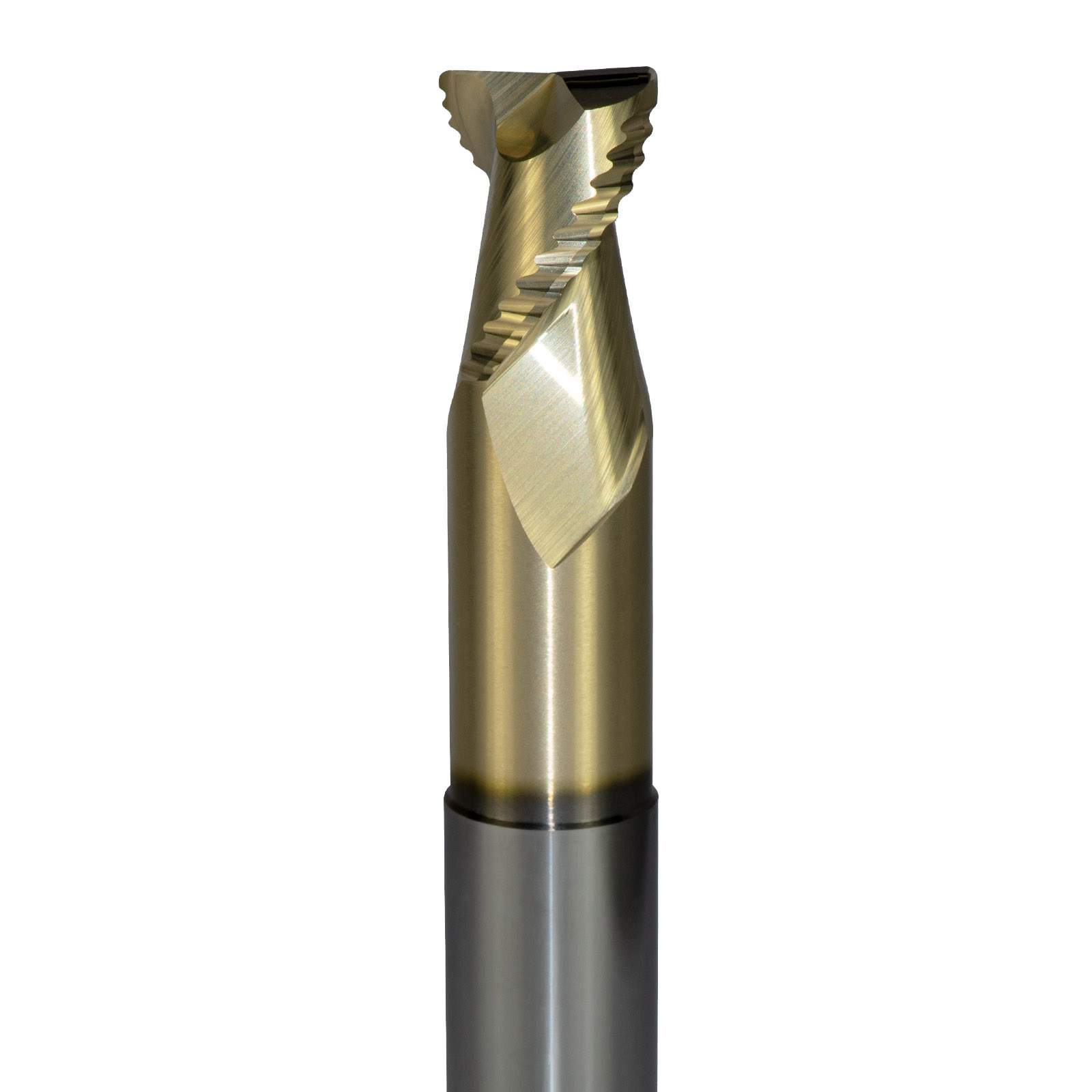 Onsrud AMC800349 Solid Carbide end mill 2FL 3/4 x 4 OAL 0.030 CR For ISO N Non-Ferrous, Aluminum, Brass, Bronze, Copper, 5/8 Shank, ZrN Coated