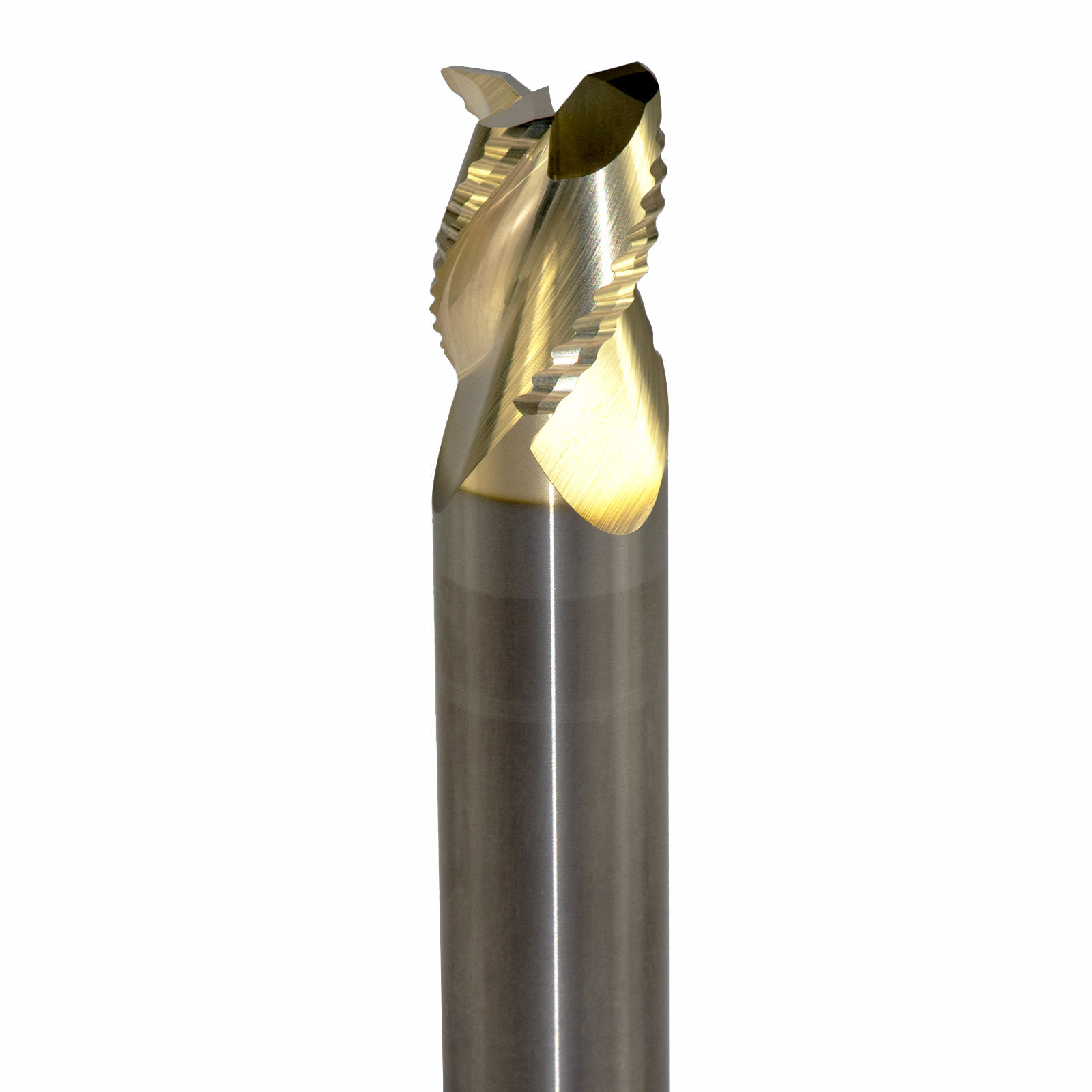 Onsrud AMC800407 Solid Carbide end mill 3FL 5/8 x 3/4 x 3 OAL 0.030 CR For ISO N Non-Ferrous, Aluminum, Brass, Bronze, Copper, 5/8 Shank, ZrN Coated