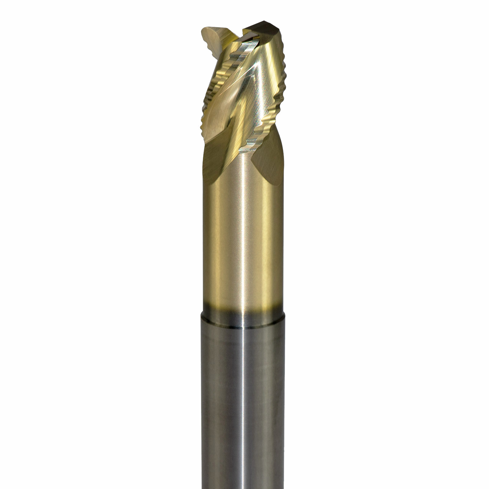 Onsrud AMC800421 Solid Carbide end mill 3FL 5/8 x 3/4 x 4 OAL 0.060 CR For ISO N Non-Ferrous, Aluminum, Brass, Bronze, Copper, 5/8 Shank, ZrN Coated