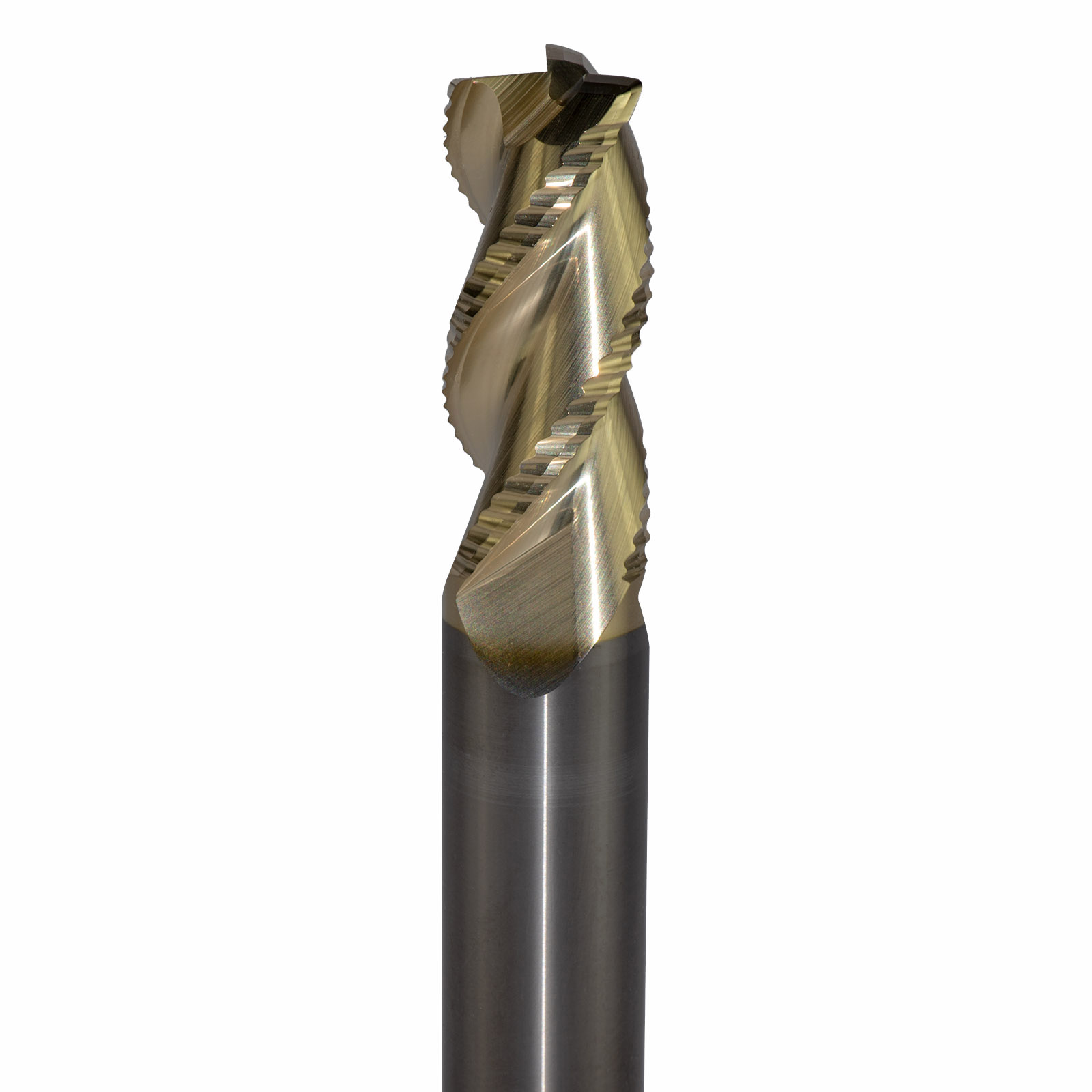 Onsrud AMC800433 Solid Carbide end mill 3FL 3/4 x 1-3/4 x 4 OAL 0.030 CR For ISO N Non-Ferrous, Aluminum, Brass, Bronze, Copper, 3/4 Shank, ZrN Coated