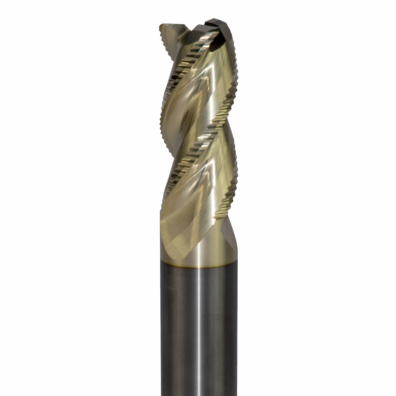 Onsrud AMC800449 Solid Carbide end mill 3FL 1/1 x 2-3/8 x 5 OAL 0.060 CR For ISO N Non-Ferrous, Aluminum, Brass, Bronze, Copper, 1/1 Shank, ZrN Coated