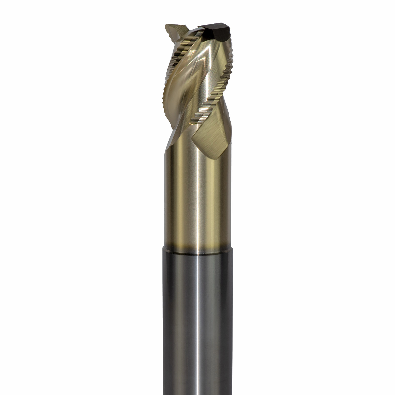 Onsrud AMC800459 Solid Carbide end mill 3FL 1/1 x 1-1/4 x 6 OAL 0.060 CR For ISO N Non-Ferrous, Aluminum, Brass, Bronze, Copper, 1/1 Shank, ZrN Coated