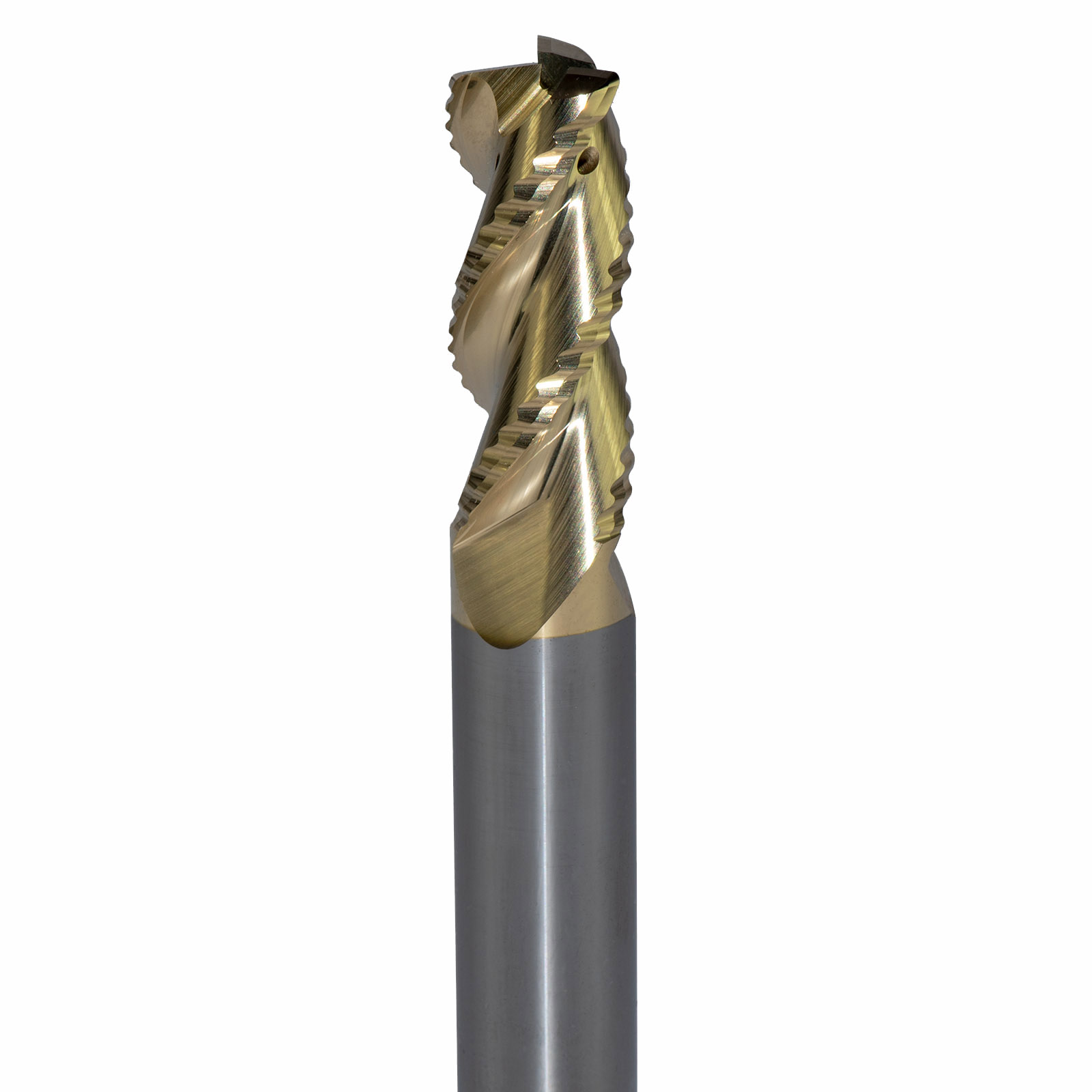 Onsrud AMC800471 Solid Carbide end mill 3FL 1/2 x 1-1/4 x 3 OAL 0.030 CR For ISO N Non-Ferrous, Aluminum, Brass, Bronze, Copper, 1/2 Shank, ZrN Coated