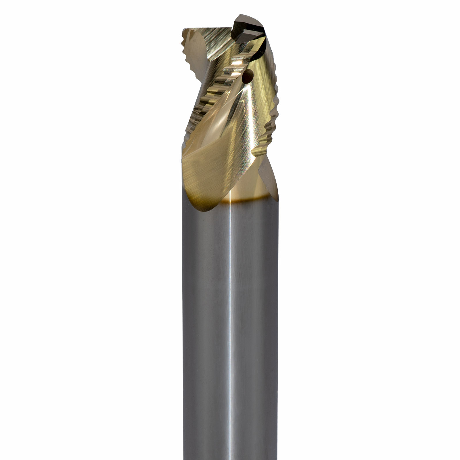 Onsrud AMC800479 Solid Carbide end mill 3FL 5/8 x 3/4 x 3 OAL 0.030 CR For ISO N Non-Ferrous, Aluminum, Brass, Bronze, Copper, 5/8 Shank, ZrN Coated