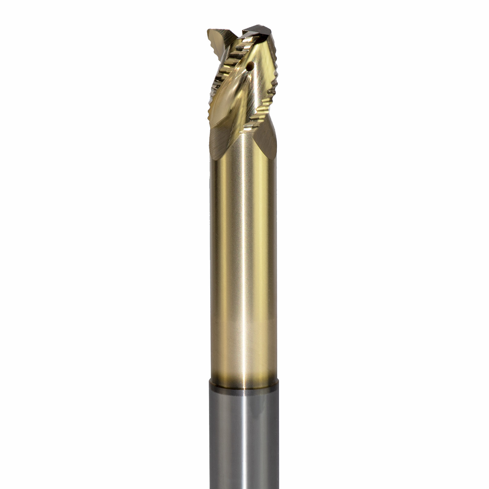 Onsrud AMC800497 Solid Carbide end mill 3FL 5/8 x 3/4 x 5 OAL 0.060 CR For ISO N Non-Ferrous, Aluminum, Brass, Bronze, Copper, 5/8 Shank, ZrN Coated