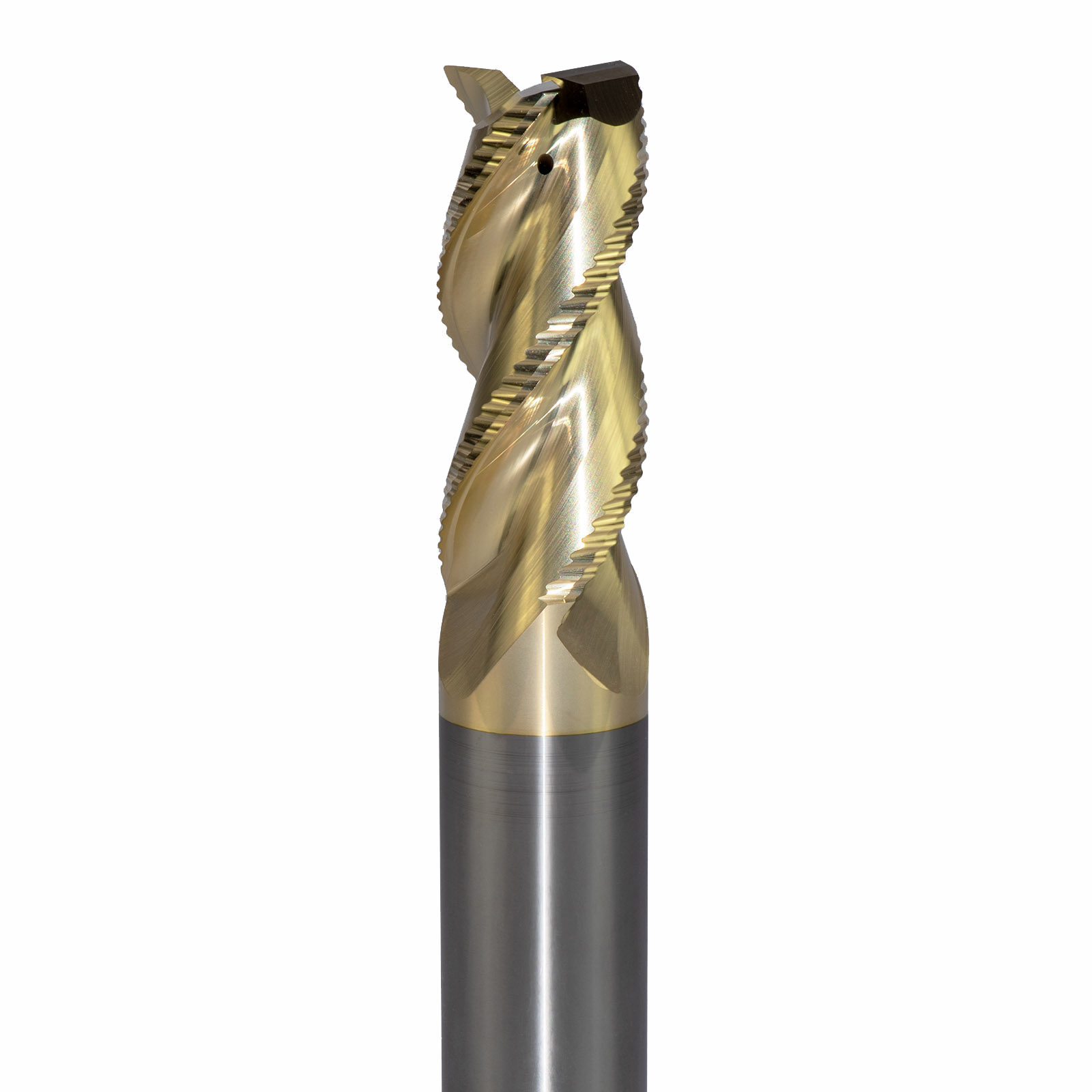 Onsrud AMC800521 Solid Carbide end mill 3FL 1/1 x 2-3/8 x 5 OAL 0.060 CR For ISO N Non-Ferrous, Aluminum, Brass, Bronze, Copper, 1/1 Shank, ZrN Coated