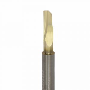 Onsrud 63-420 Solid Carbide router 1FL 3/16 x 1/4 x 2 OAL For Soft Aluminum Sheet, 1/4 Shank, ZrN Coated