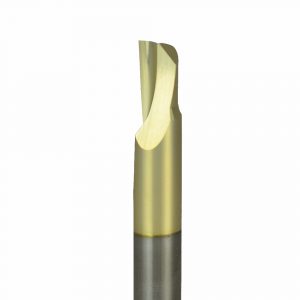 Onsrud 63-430 Solid Carbide router 1FL 1/4 x 1/4 x 2 OAL For Soft Aluminum Sheet, 1/4 Shank, ZrN Coated
