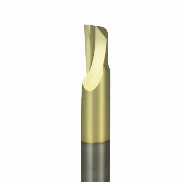 Onsrud 63-430 Solid Carbide router 1FL 1/4 x 1/4 x 2 OAL For Soft Aluminum Sheet, 1/4 Shank, ZrN Coated