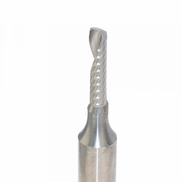Onsrud 63-610 Solid Carbide router 1FL 1/8 x 1/2 x 2 OAL For Aluminum Sheet, Aluminum Plate, 1/4 Shank