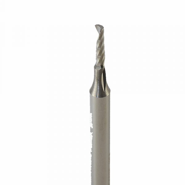 Onsrud 63-701 Solid Carbide router 1FL 1/16 x 1/4 x 2 OAL For Hard Plastic, Solid Surface, 1/8 Shank