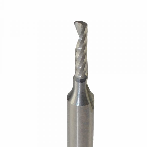 Onsrud 63-712 Solid Carbide router 1FL 1/8 x 1/2 x 2 OAL For Hard Plastic, Solid Surface, 1/4 Shank
