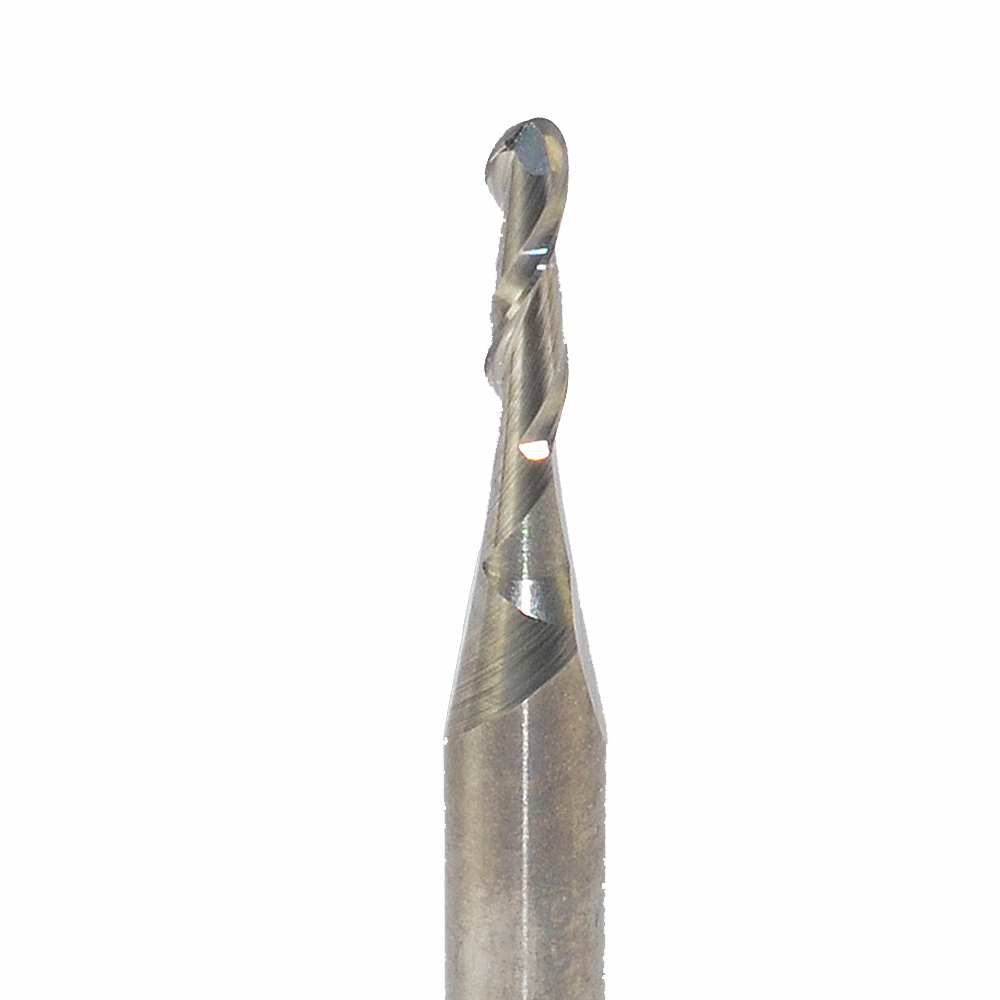 Onsrud 65-205B Solid Carbide router 2FL 1/16 x 1/4 x 2 OAL For Soft Plastic, 1/8 Shank
