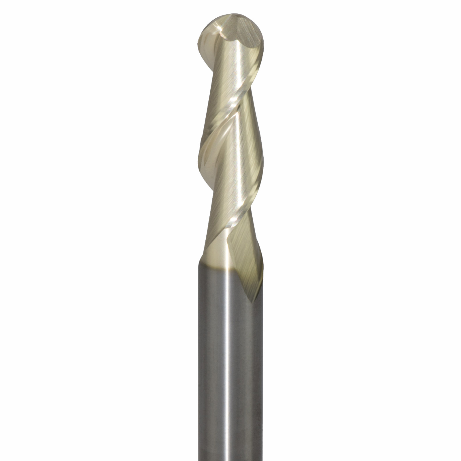 Onsrud AMC700789 Solid Carbide end mill 2FL 1/4 x 3/4 x 2 OAL Ball CR For ISO N Non-Ferrous, Aluminum, Brass, Bronze, Copper, 1/4 Shank, ZrN Coated