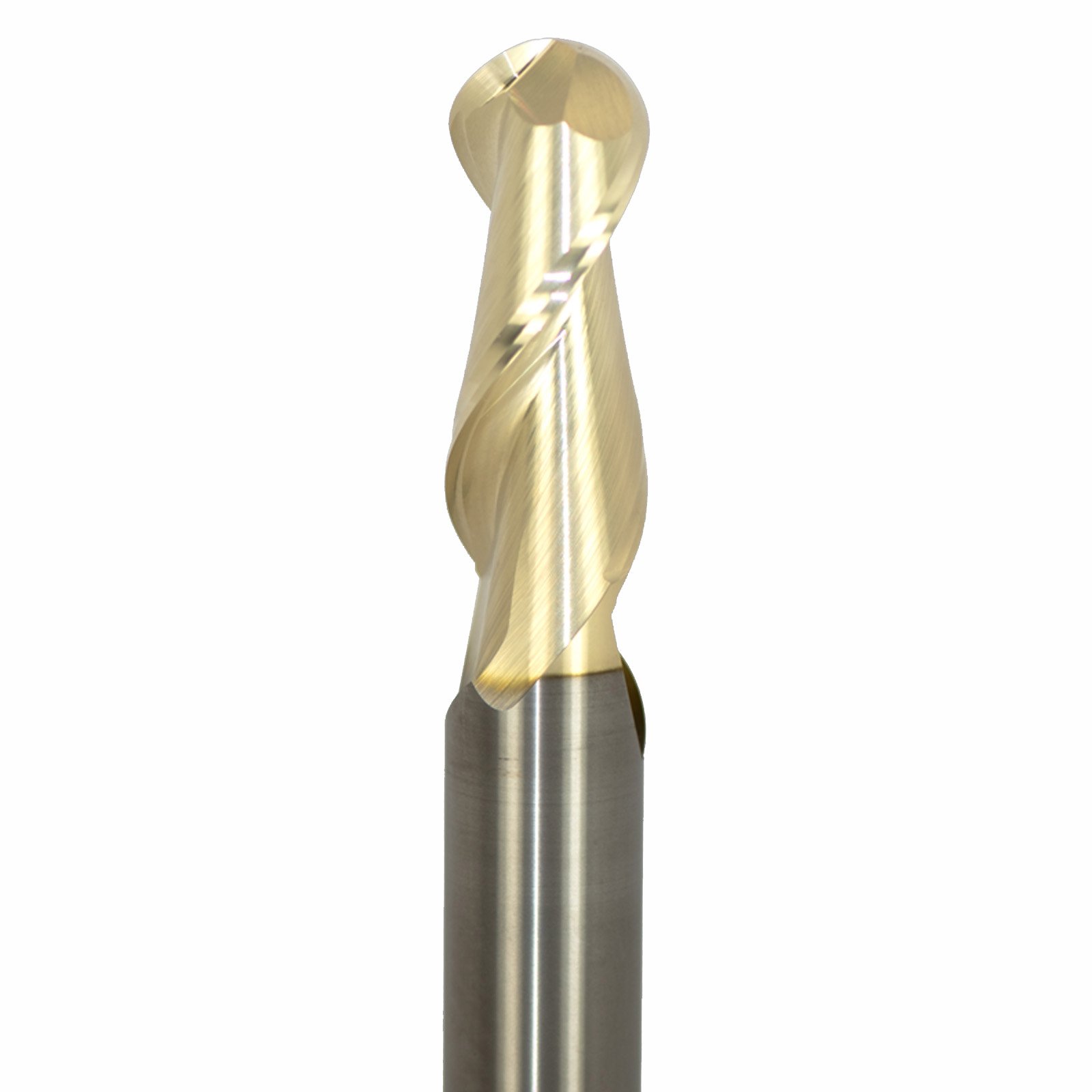 Onsrud AMC700889 Solid Carbide end mill 2FL 3/8 x 1/1 x 2-1/2 OAL Ball CR For ISO N Non-Ferrous, Aluminum, Brass, Bronze, Copper, 3/8 Shank, ZrN Coated