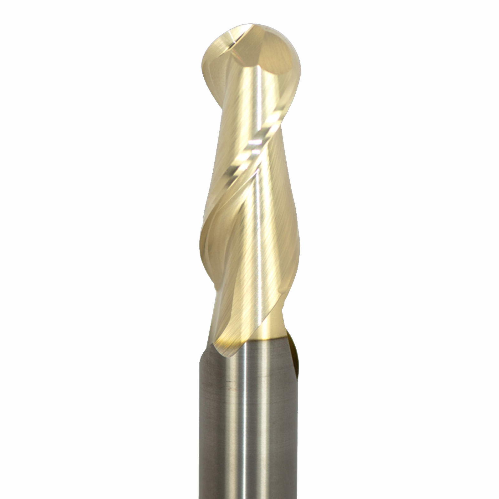 Onsrud AMC700989 Solid Carbide end mill 2FL 1/2 x 1-1/4 x 3 OAL Ball CR For ISO N Non-Ferrous, Aluminum, Brass, Bronze, Copper, 1/2 Shank, ZrN Coated