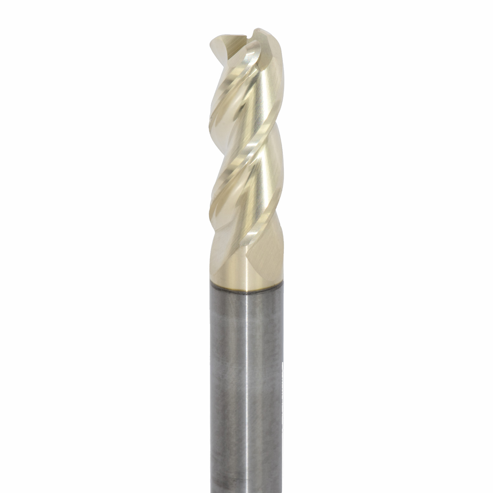 Onsrud AMC703869 Solid Carbide end mill 3FL 3/8 x 1/1 x 2-1/2 OAL 0.090 CR For ISO N Non-Ferrous, Aluminum, Brass, Bronze, Copper, 3/8 Shank, ZrN Coated