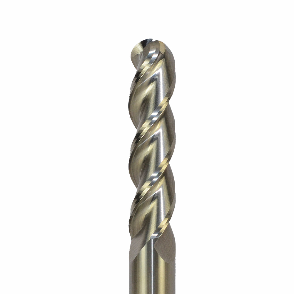 Onsrud AMC704739 Solid Carbide end mill 3FL 5/8 x 2-1/4 x 5 OAL Ball CR For ISO N Non-Ferrous, Aluminum, Brass, Bronze, Copper, 5/8 Shank, ZrN Coated