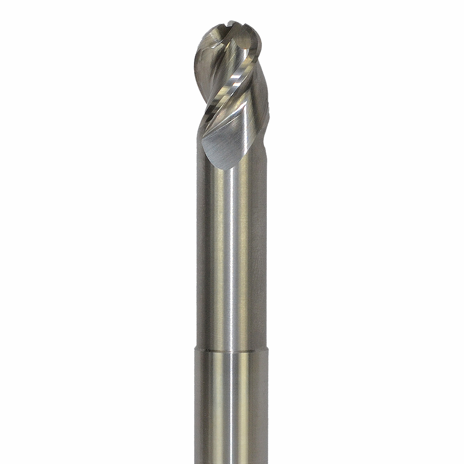 Onsrud AMC709138 Solid Carbide end mill 3FL 1/4 x 3/8 x 4 OAL Ball CR For ISO N Non-Ferrous, Aluminum, Brass, Bronze, Copper, 1/4 Shank, N/A Coated