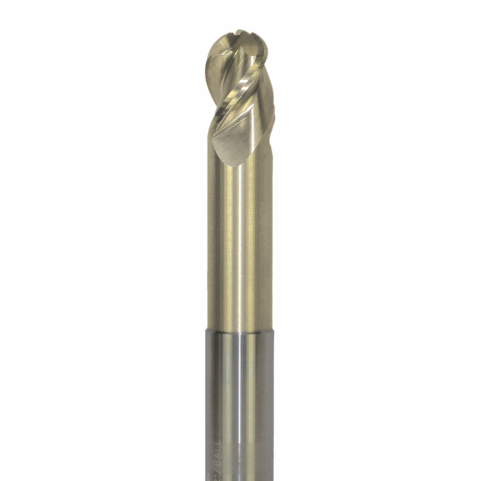 Onsrud AMC709439 Solid Carbide end mill 3FL 5/8 x 3/4 x 4 OAL Ball CR For ISO N Non-Ferrous, Aluminum, Brass, Bronze, Copper, 5/8 Shank, ZrN Coated