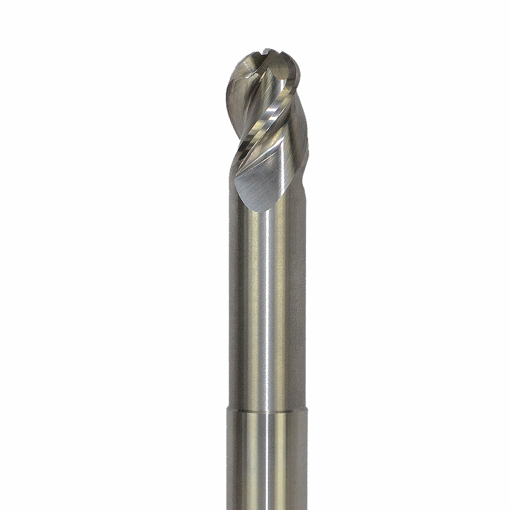 Onsrud AMC709639 Solid Carbide end mill 3FL 1/1 x 1-1/4 x 5 OAL Ball CR For ISO N Non-Ferrous, Aluminum, Brass, Bronze, Copper, 1/1 Shank, ZrN Coated