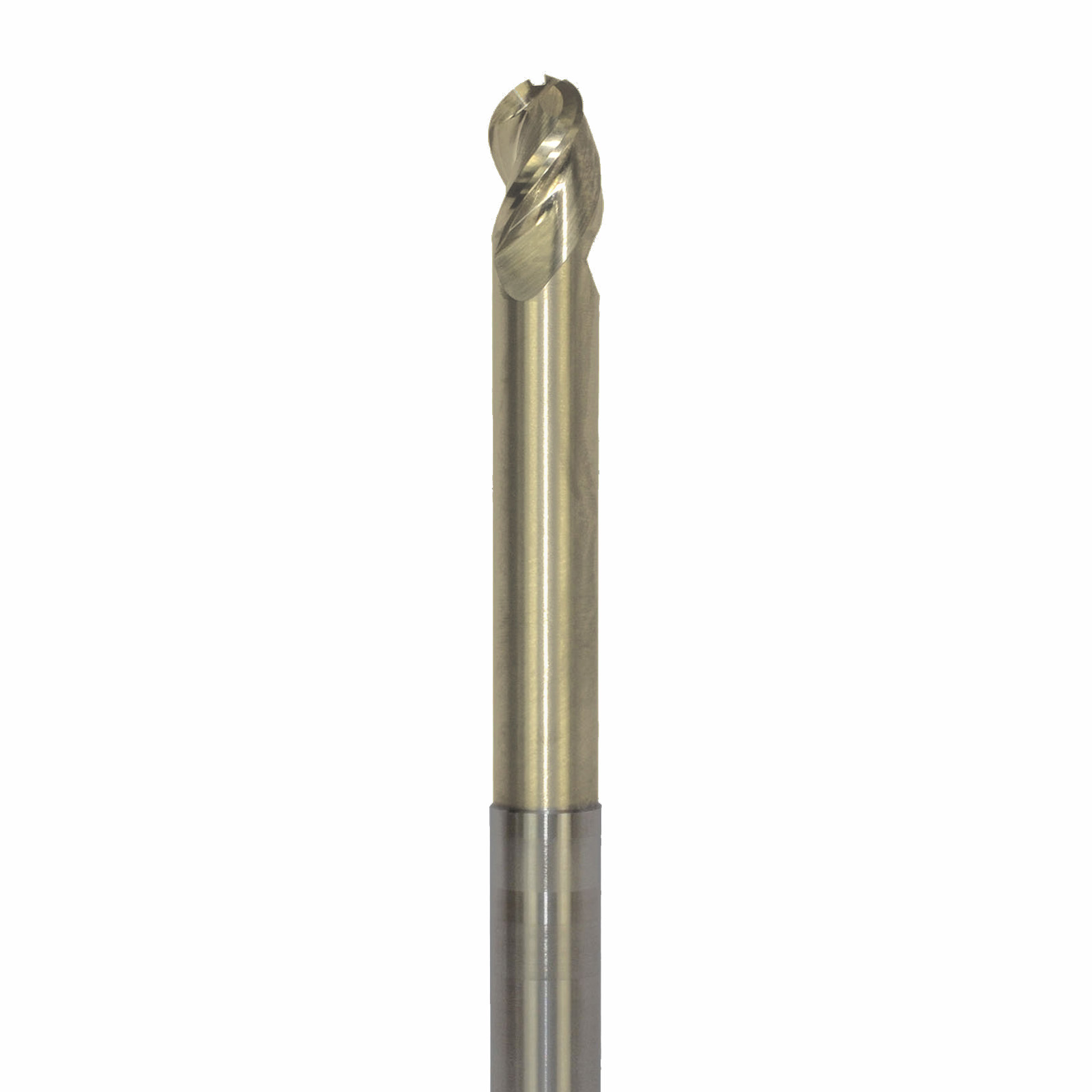 Onsrud AMC709789 Solid Carbide end mill 3FL 1/4 x 3/8 x 4 OAL Ball CR For ISO N Non-Ferrous, Aluminum, Brass, Bronze, Copper, 1/4 Shank, ZrN Coated