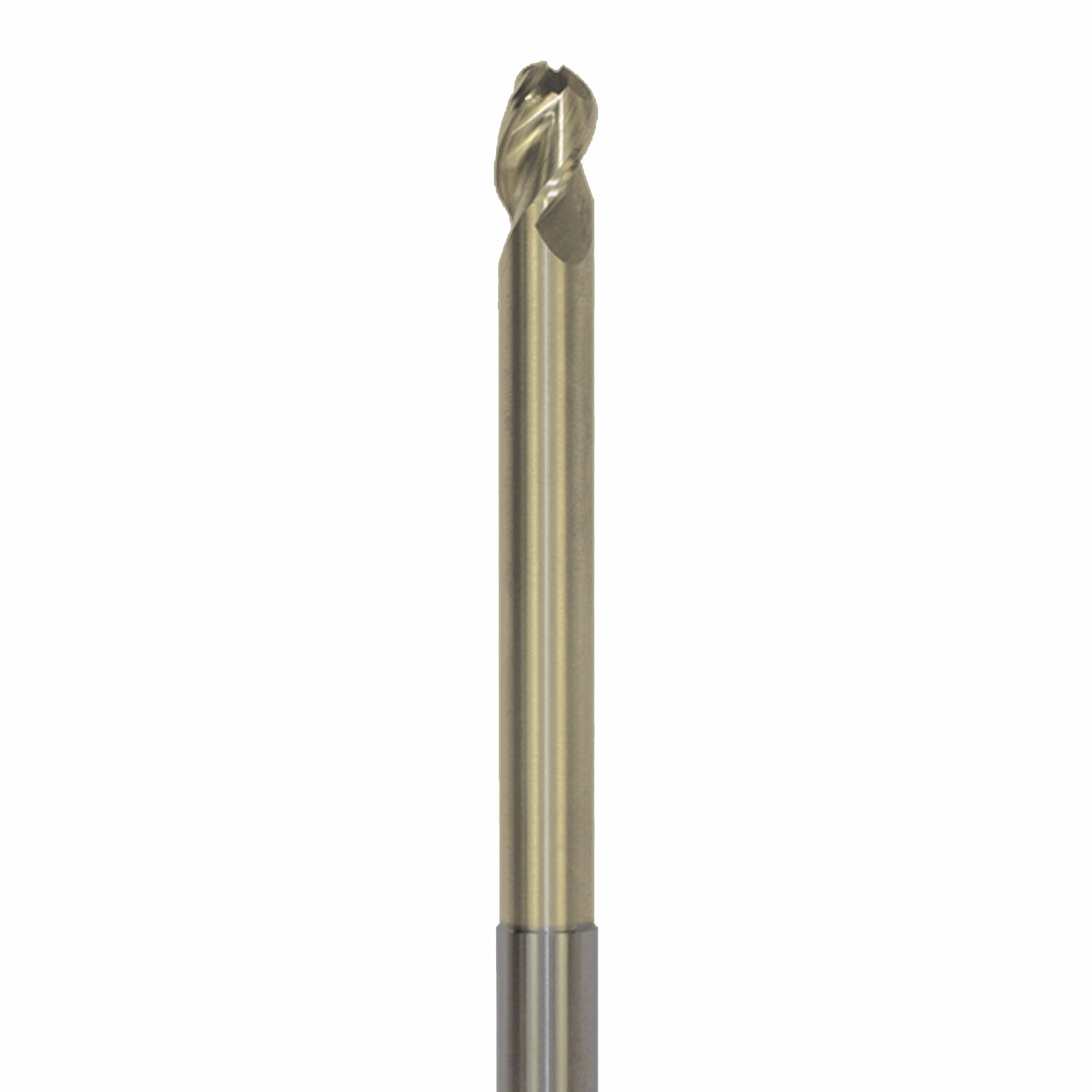Onsrud AMC710439 Solid Carbide end mill 3FL 1/4 x 3/8 x 4 OAL Ball CR For ISO N Non-Ferrous, Aluminum, Brass, Bronze, Copper, 1/4 Shank, ZrN Coated