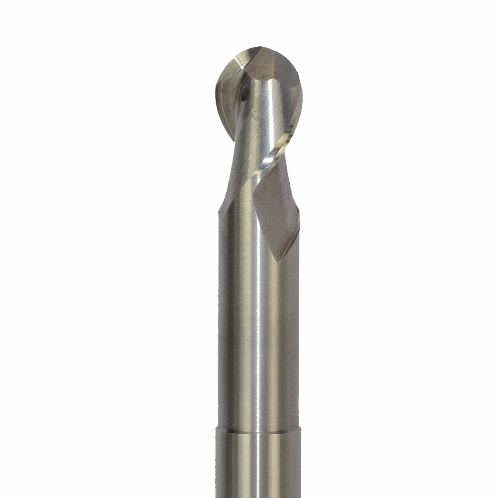 Onsrud AMC712138 Solid Carbide end mill 2FL 1/4 x 3/8 x 4 OAL Ball CR For ISO N Non-Ferrous, Aluminum, Brass, Bronze, Copper, 1/4 Shank, N/A Coated