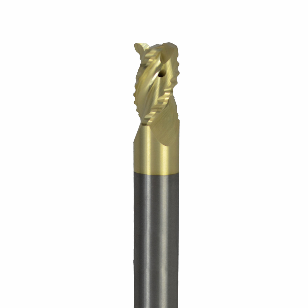 Onsrud AMC800147 Solid Carbide end mill 3FL 1/2 x 5/8 x 3 OAL 0.030 CR For ISO N Non-Ferrous, Aluminum, Brass, Bronze, Copper, 1/2 Shank, ZrN Coated