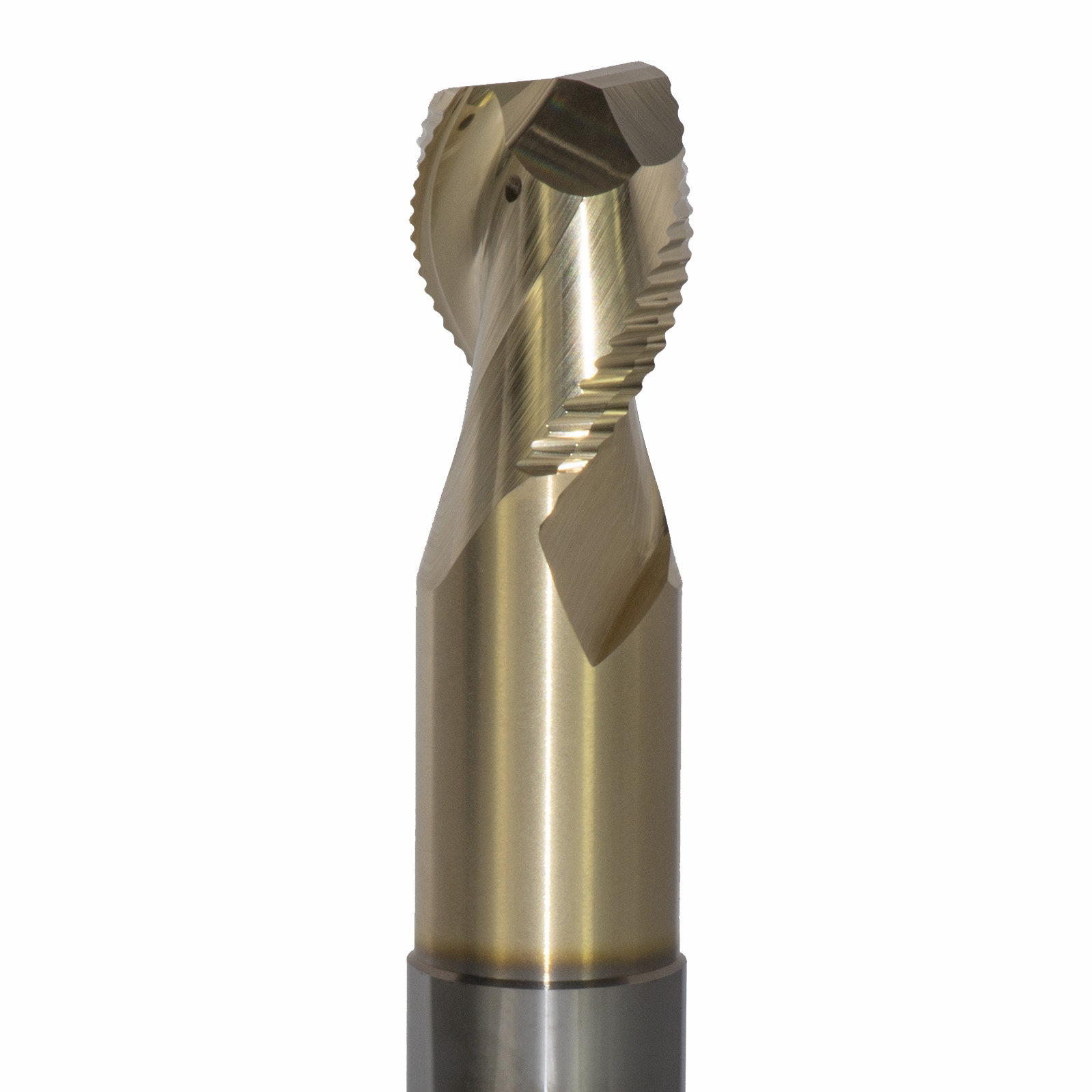 Onsrud AMC800213 Solid Carbide end mill 2FL 1/1 x 1-1/4 x 6 OAL 0.030 CR For ISO N Non-Ferrous, Aluminum, Brass, Bronze, Copper, 1/1 Shank, ZrN Coated