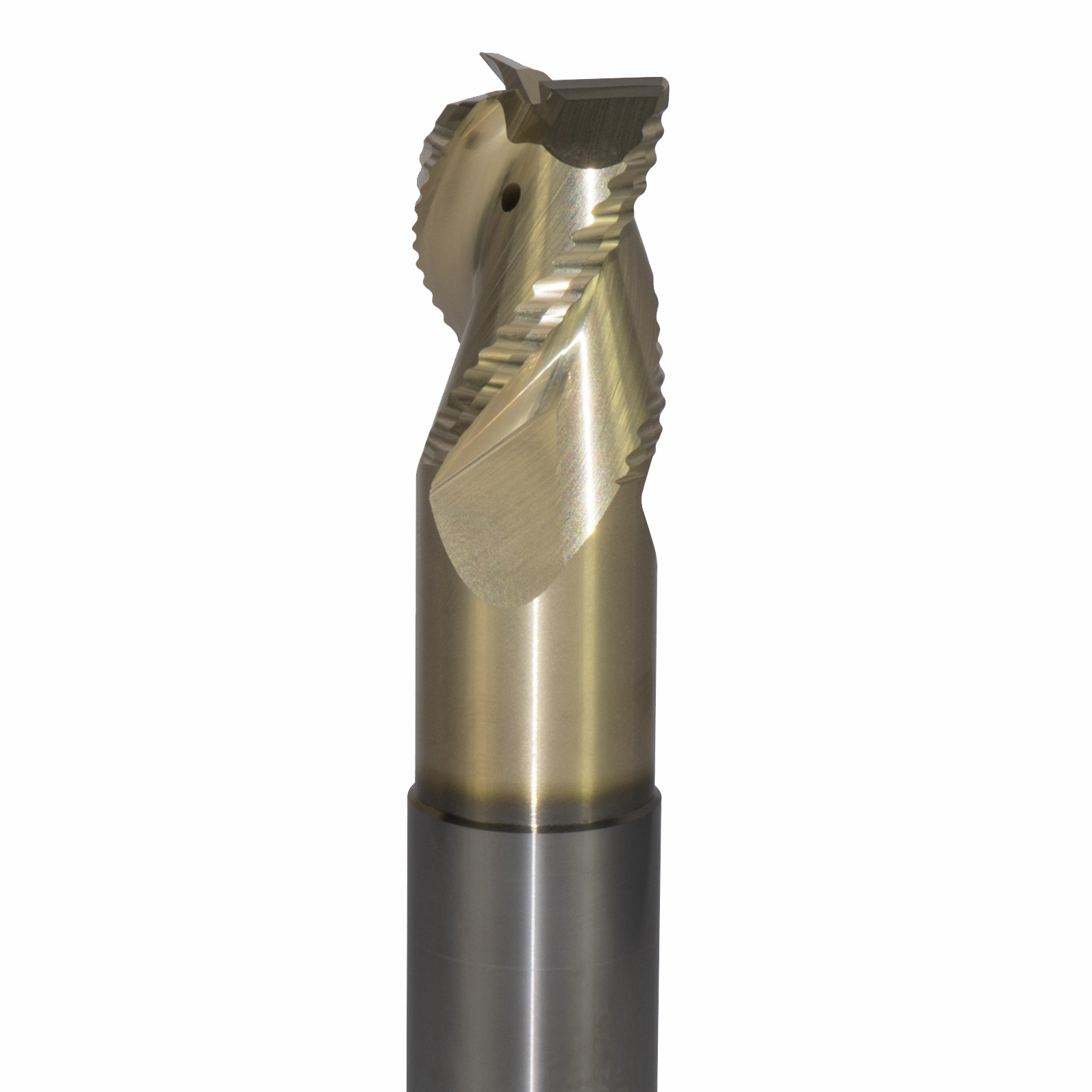 Onsrud AMC800235 Solid Carbide end mill 3FL 3/4 x 1/1 x 4 OAL 0.030 CR For ISO N Non-Ferrous, Aluminum, Brass, Bronze, Copper, 3/4 Shank, ZrN Coated