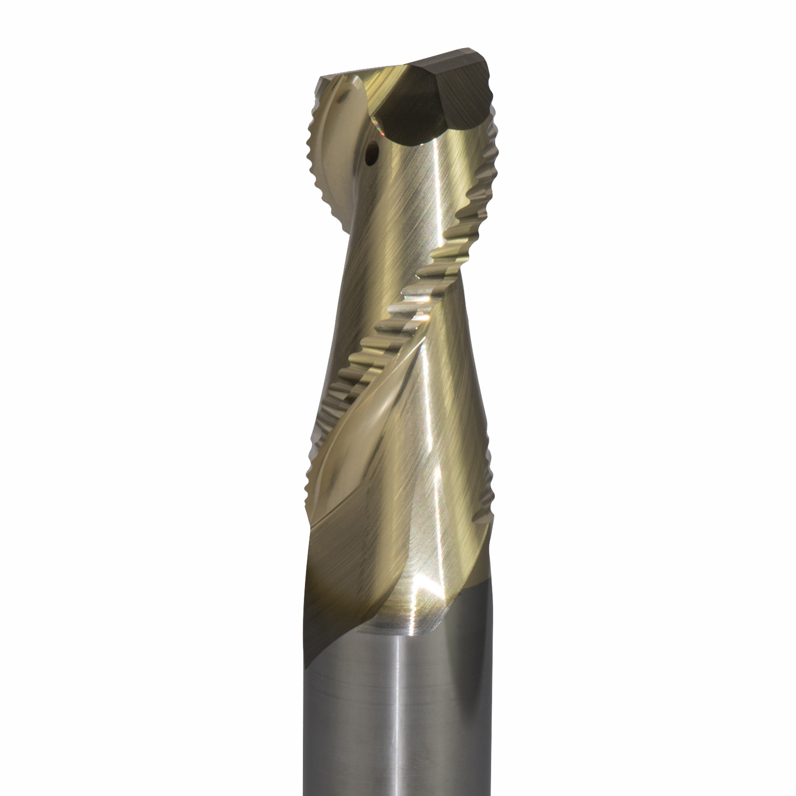 Onsrud AMC800363 Solid Carbide end mill 2FL 3/4 x 1-3/4 x 4 OAL 0.030 CR For ISO N Non-Ferrous, Aluminum, Brass, Bronze, Copper, 3/4 Shank, ZrN Coated